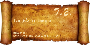 Tarján Emese névjegykártya